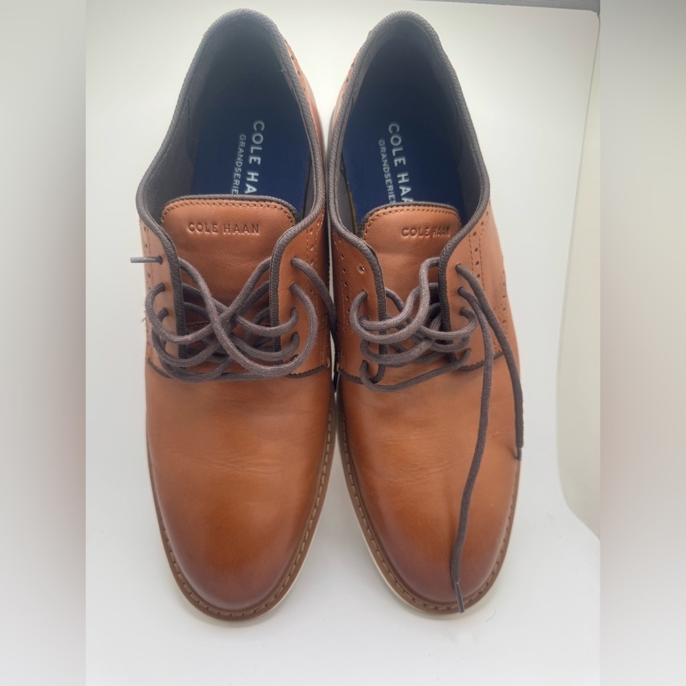 Cole Haan Grand Series Men's Tan Leather Oxfords size US 12 - Picture 8 of 10